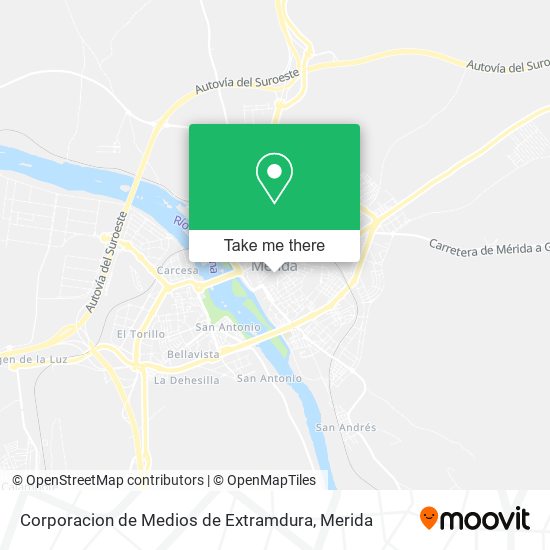 Corporacion de Medios de Extramdura map