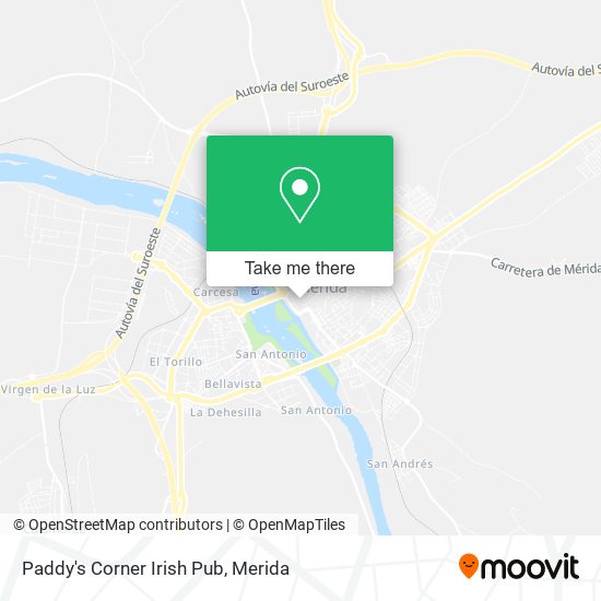 Paddy's Corner Irish Pub map