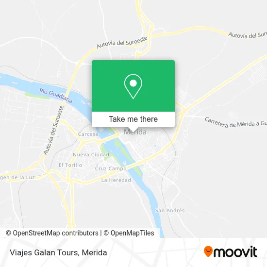 Viajes Galan Tours map