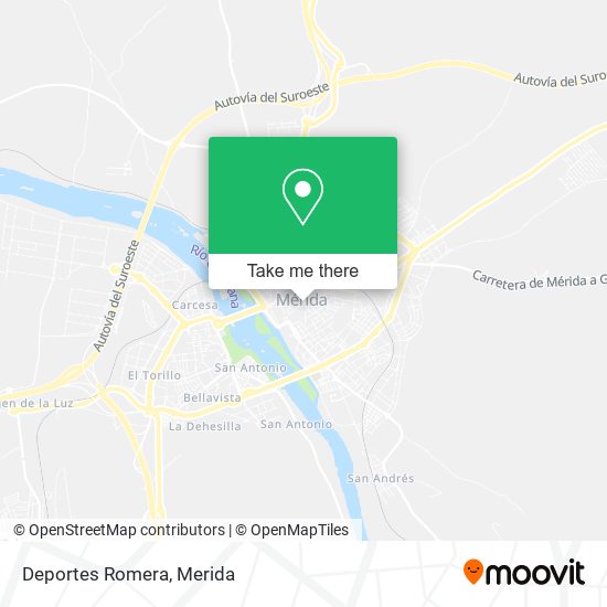 Deportes Romera map