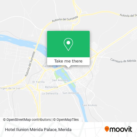 Hotel Ilunion Mérida Palace map