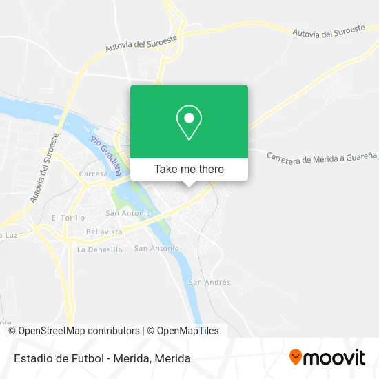 Estadio de Futbol - Merida map
