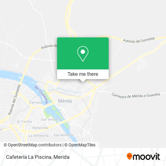 mapa Cafetería La Piscina