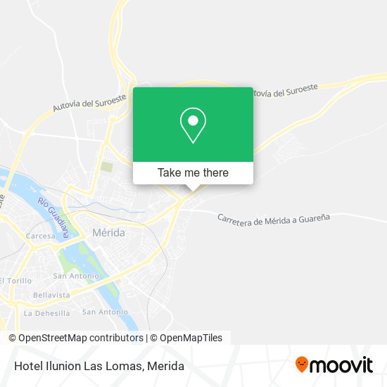 Hotel Ilunion Las Lomas map