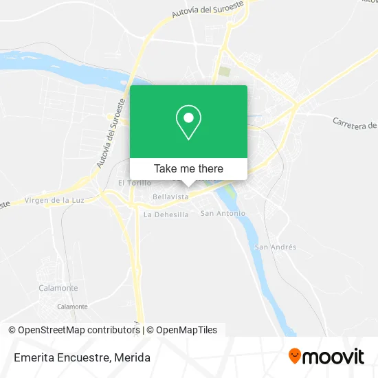 Emerita Encuestre map