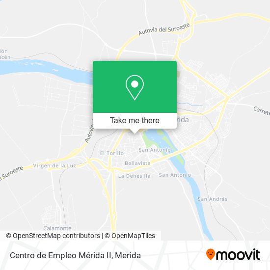 mapa Centro de Empleo Mérida II