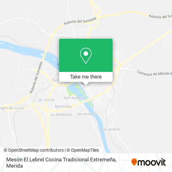 Mesón El Lebrel Cocina Tradicional Extremeña map