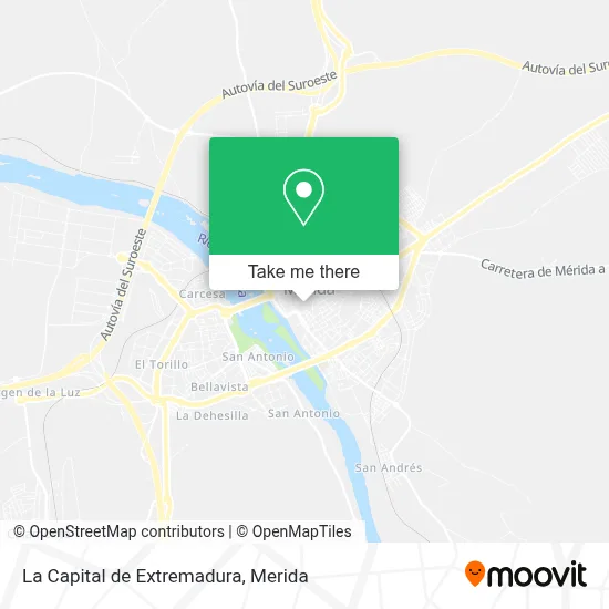 La Capital de Extremadura map