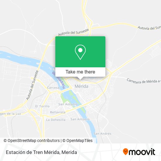 Estación de Tren Mérida map