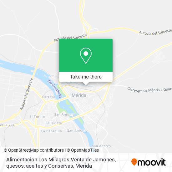 Alimentación Los Milagros Venta de Jamones, quesos, aceites y Conservas map