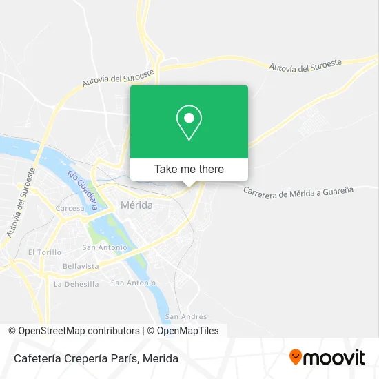 Cafetería Crepería París map