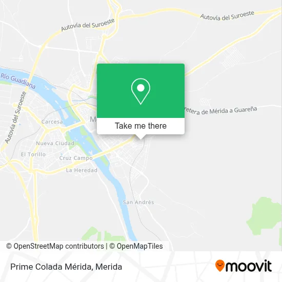 Prime Colada Mérida map