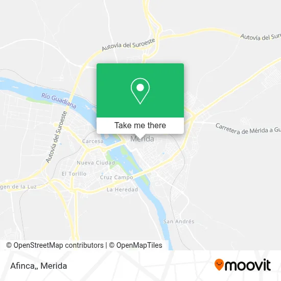 Afinca, map