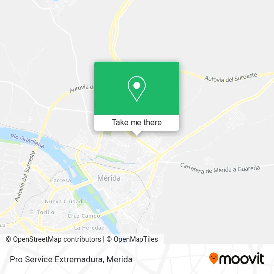 Pro Service Extremadura map