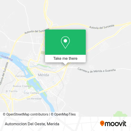 Automocion Del Oeste map