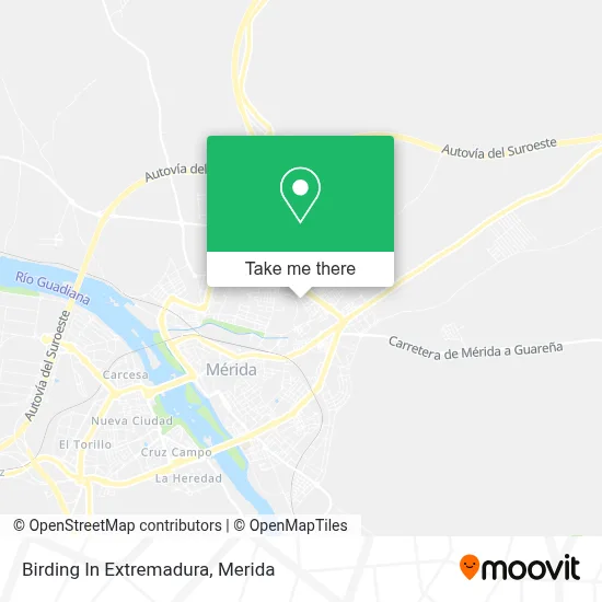 Birding In Extremadura map
