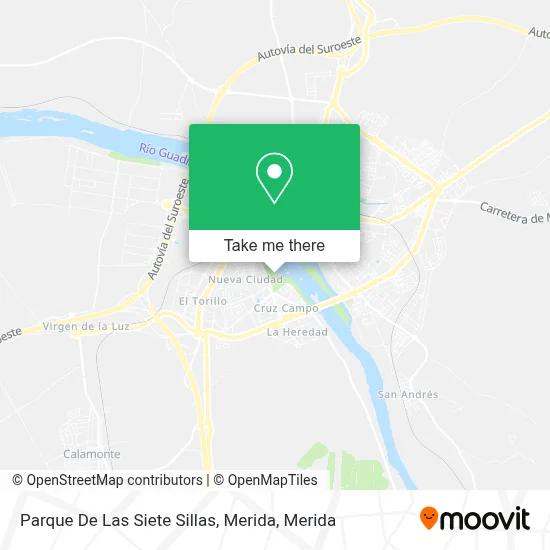 Parque De Las Siete Sillas, Merida map