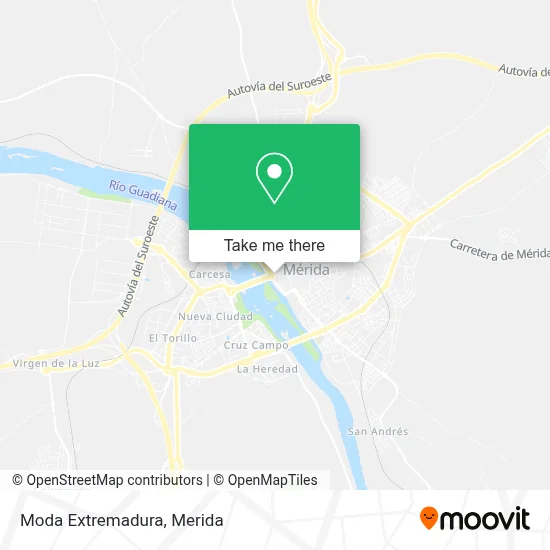 Moda Extremadura map