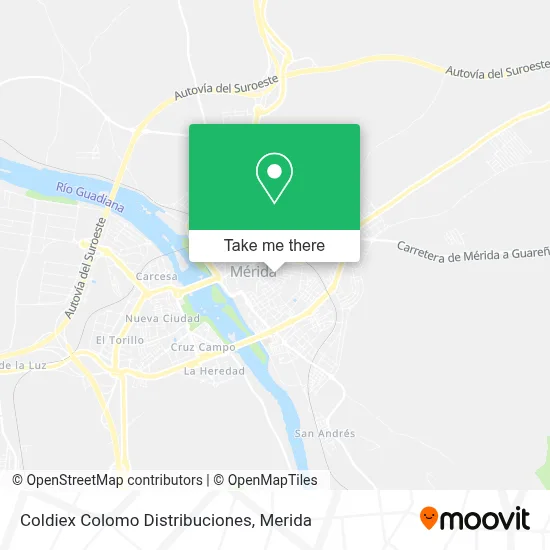 Coldiex Colomo Distribuciones map