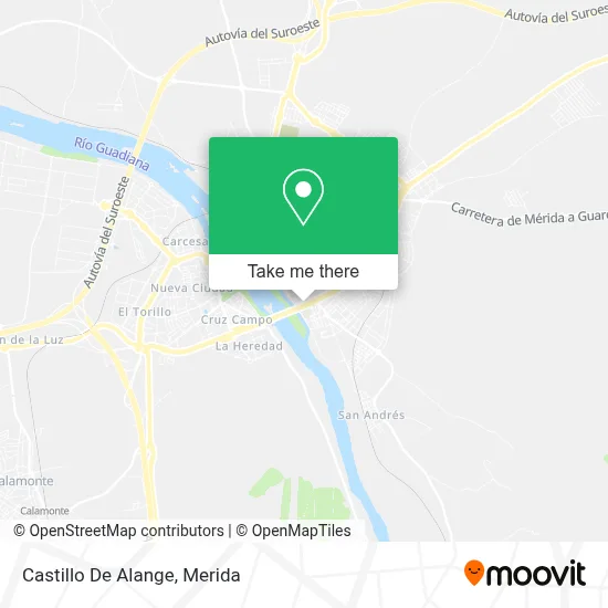 Castillo De Alange map