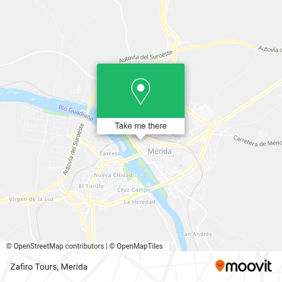 Zafiro Tours map