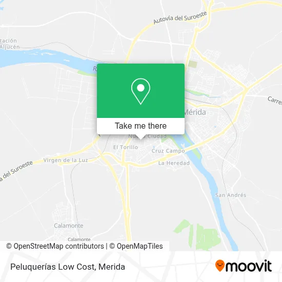Peluquerías Low Cost map