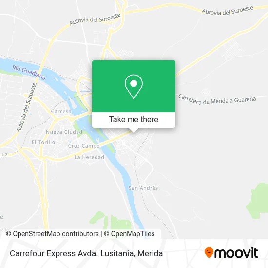 Carrefour Express Avda. Lusitania map