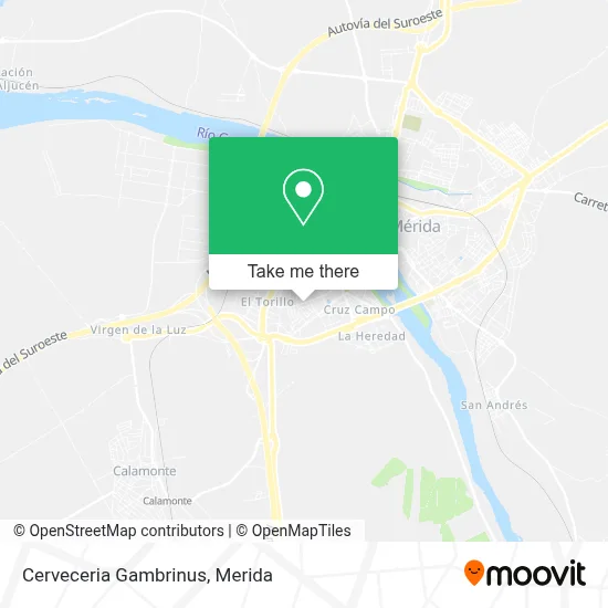 Cerveceria Gambrinus map