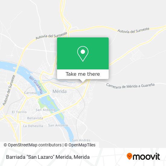 Barriada "San Lazaro" Merida map