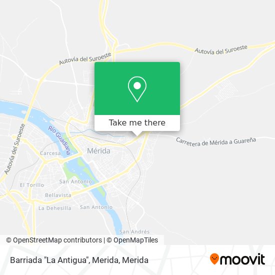 mapa Barriada "La Antigua", Merida