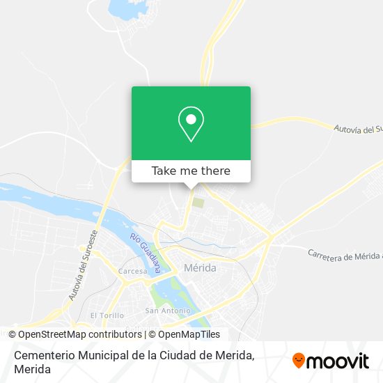 mapa Cementerio Municipal de la Ciudad de Merida