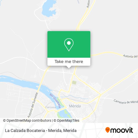 mapa La Calzada Bocateria - Merida