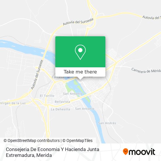 Consejeria De Economia Y Hacienda Junta Extremadura map