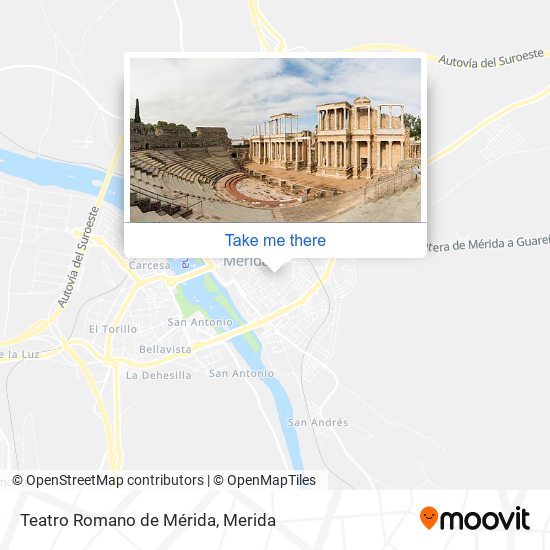 mapa Teatro Romano de Mérida