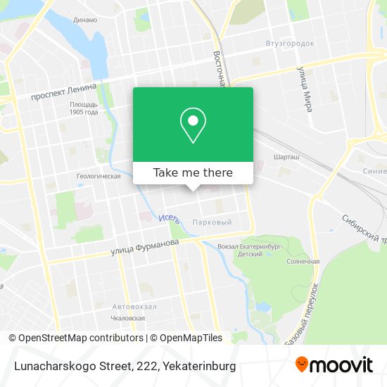Lunacharskogo Street, 222 map