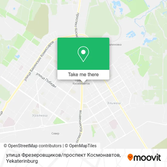 улица Фрезеровщиков / проспект Космонавтов map