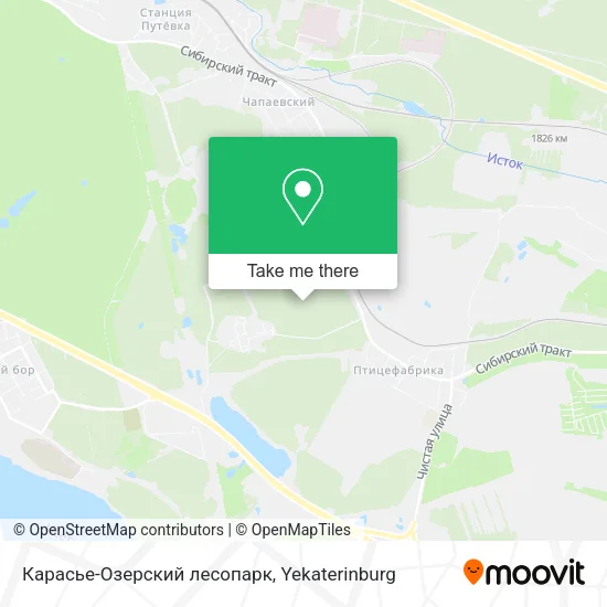 Карасье-Озерский лесопарк map