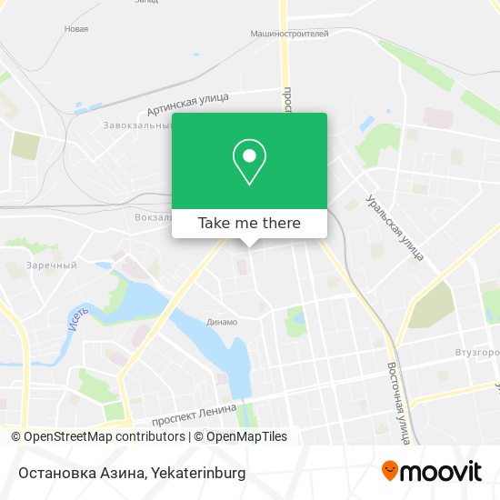 Остановка Азина map