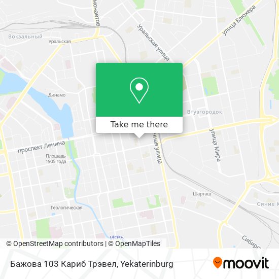Бажова 103 Кариб Трэвел map