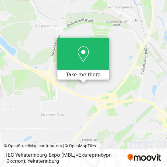 IEC Yekaterinburg-Expo (МВЦ «Екатеринбург-Экспо») map