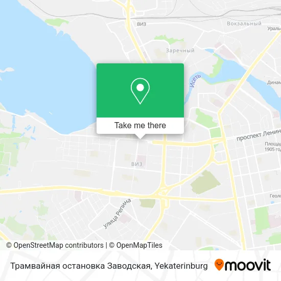 Трамвайная остановка Заводская map