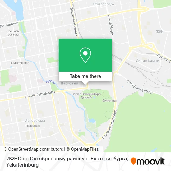 ИФНС по Октябрьскому району г. Екатеринбурга map