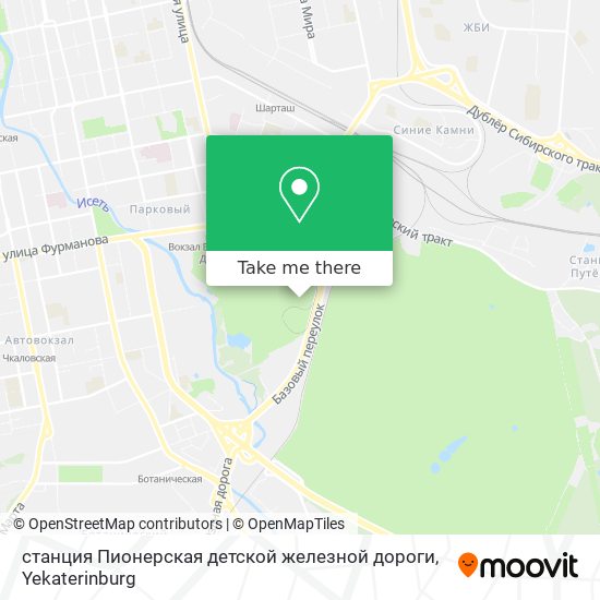 станция Пионерская детской железной дороги map