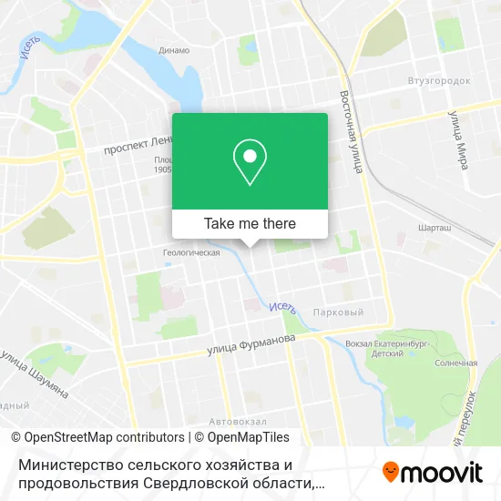 Министерство сельского хозяйства и продовольствия Свердловской области map