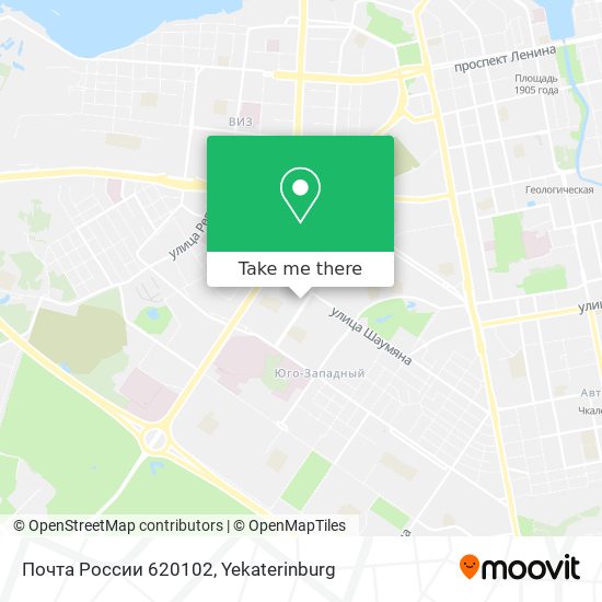 Почта России 620102 map