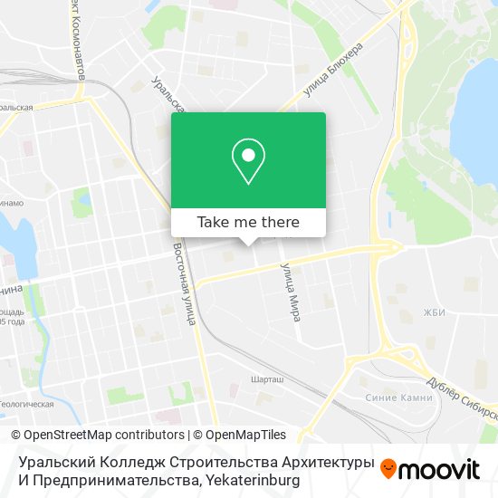 Уральский Колледж Строительства Архитектуры И Предпринимательства map