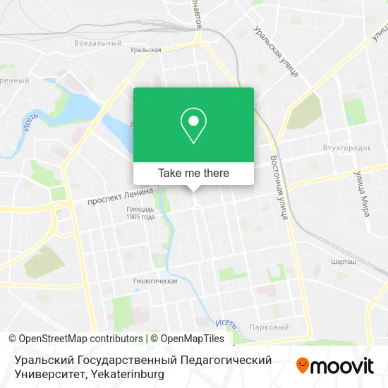 Уральский Государственный Педагогический Университет map