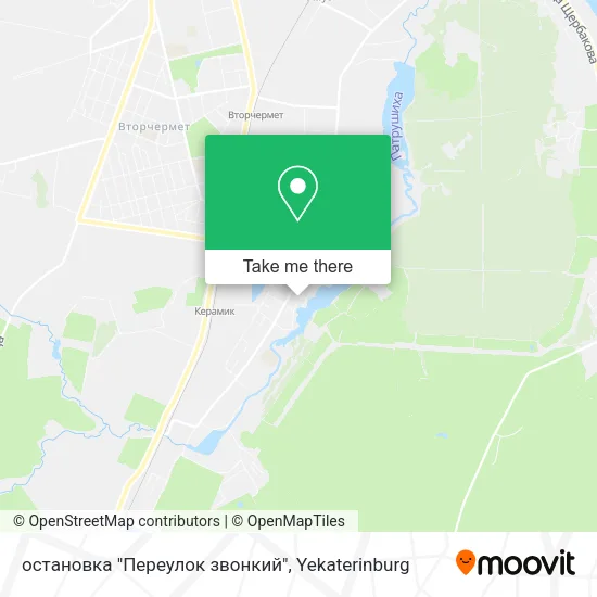 остановка "Переулок звонкий" map