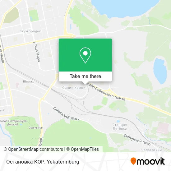 Остановка КОР map