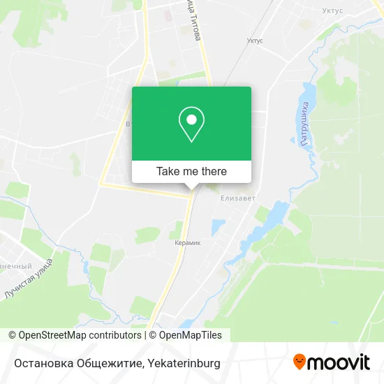 Остановка Общежитие map